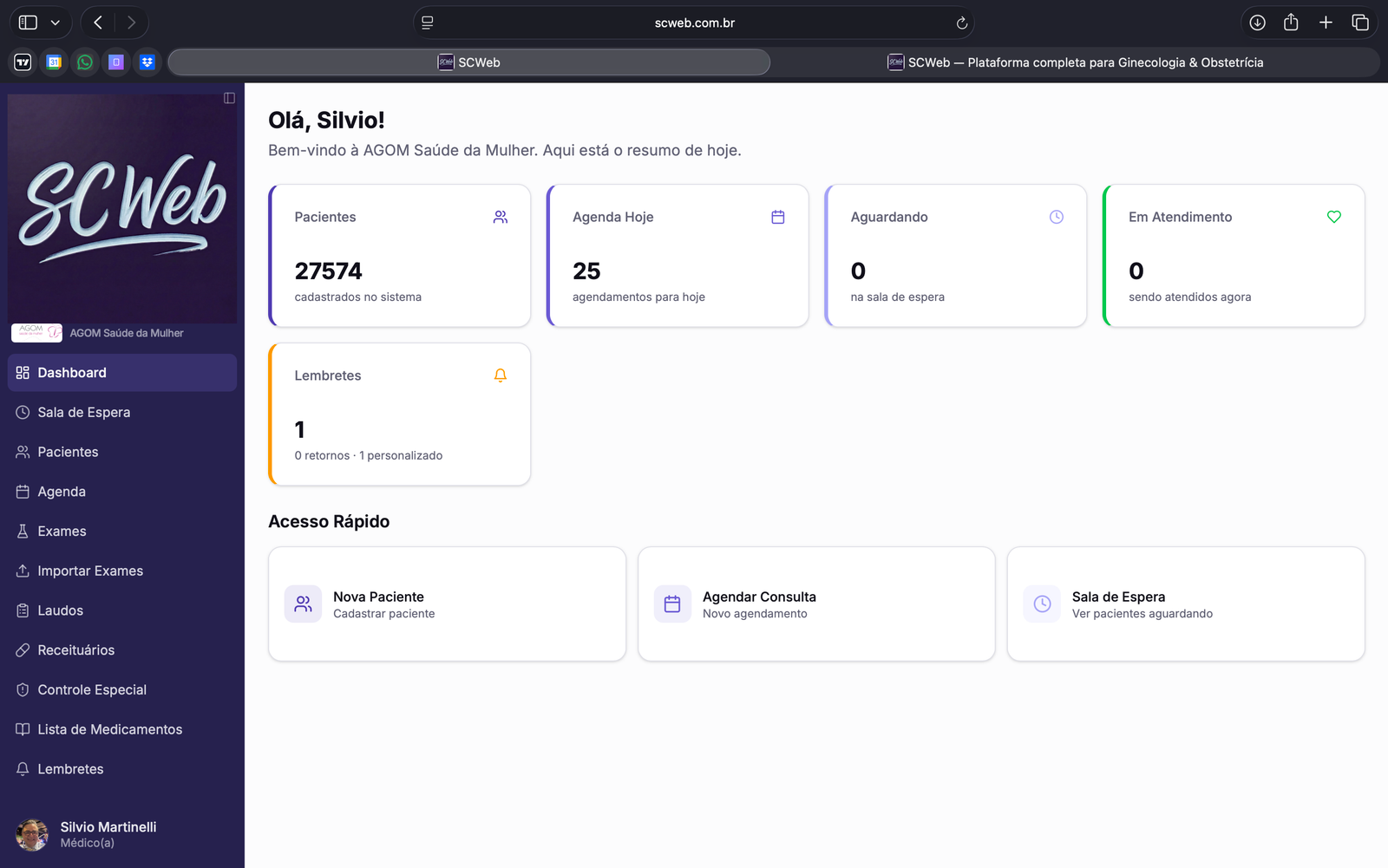 Dashboard SCWeb