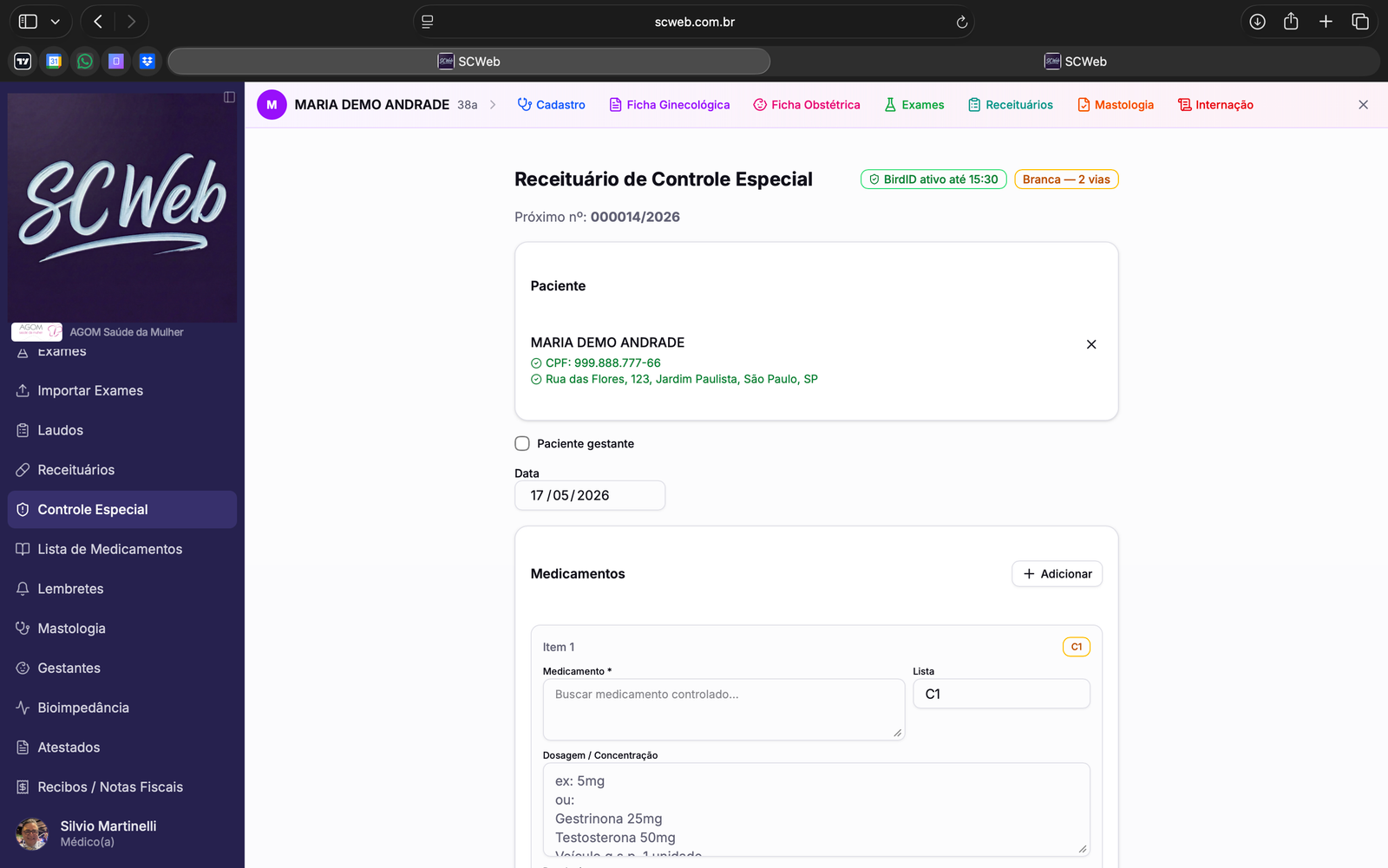 Controle Especial